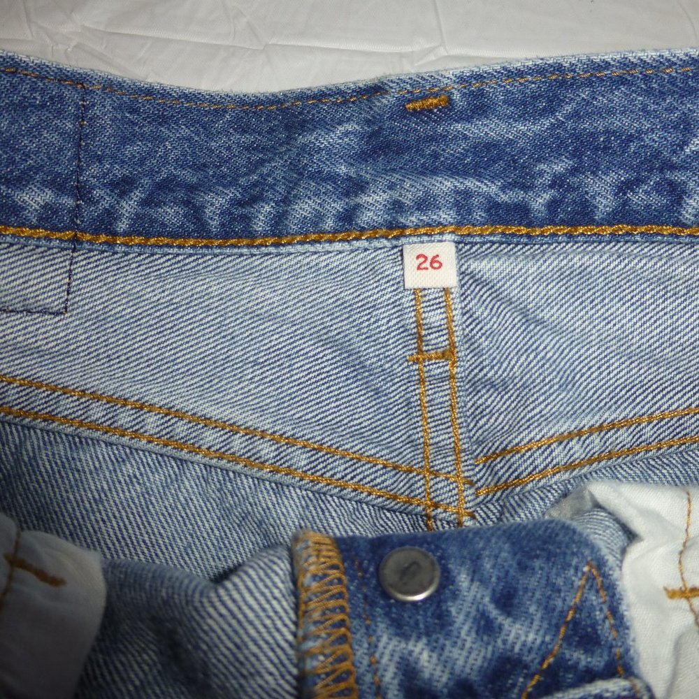 Levi's Five Pocket Button Fly Distressed Jean Ski… - image 7